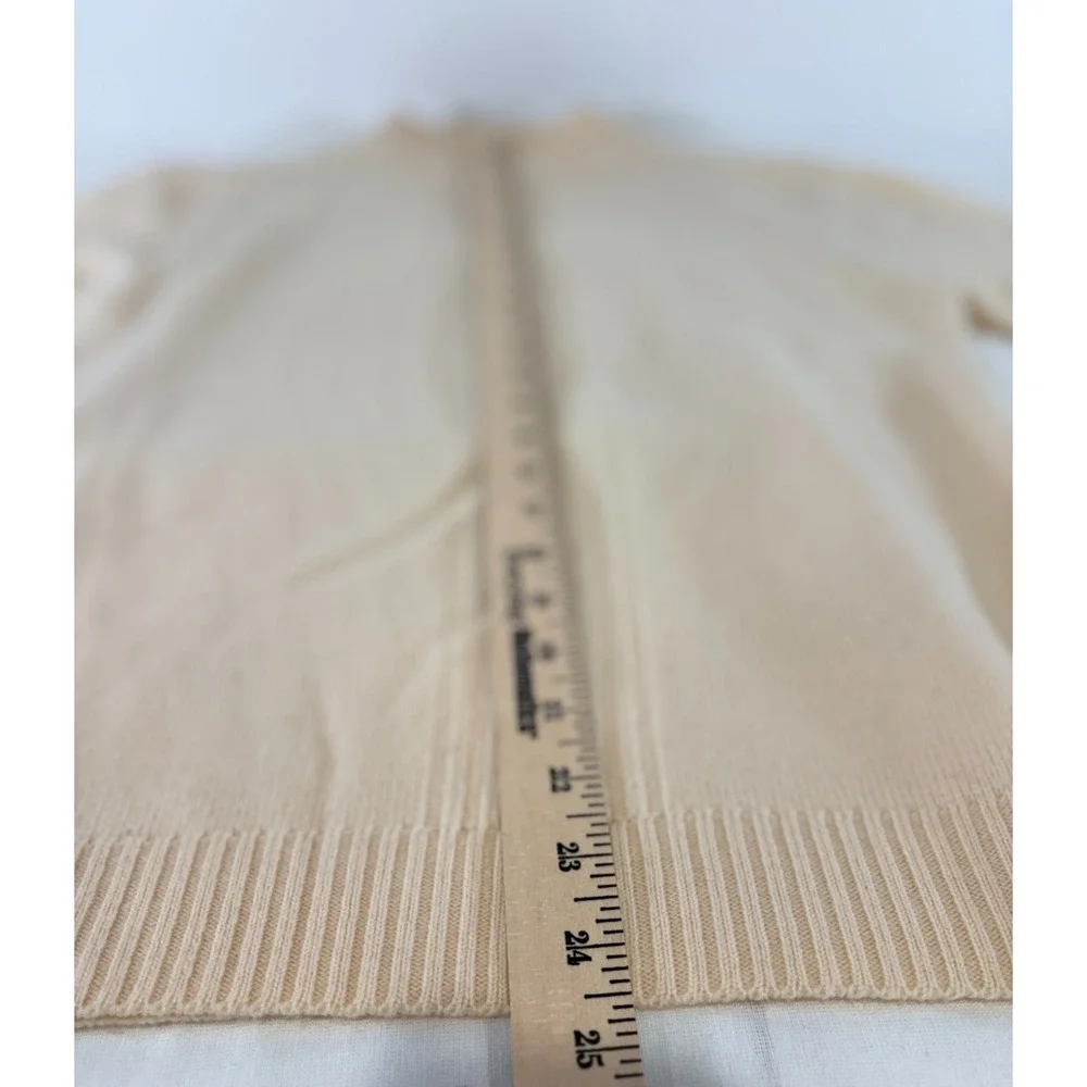 Vintage Pendleton Woolen Mills Cream Ivory 100% Virgin Wool Knit Sweater Small S